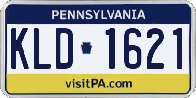 PA license plate KLD1621