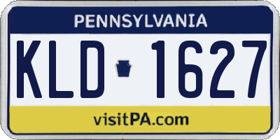 PA license plate KLD1627