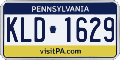PA license plate KLD1629