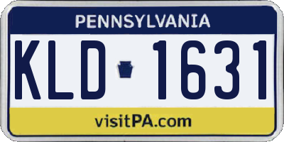 PA license plate KLD1631