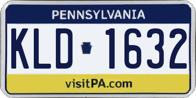 PA license plate KLD1632