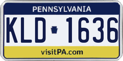 PA license plate KLD1636