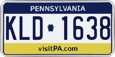 PA license plate KLD1638
