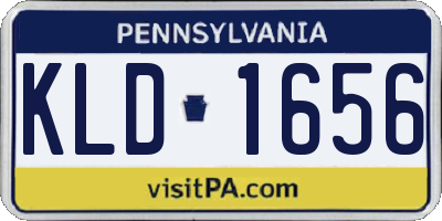 PA license plate KLD1656