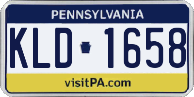 PA license plate KLD1658