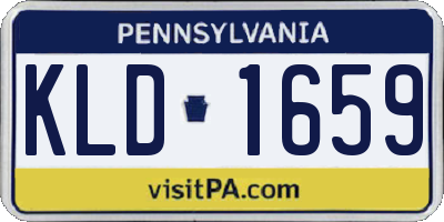 PA license plate KLD1659