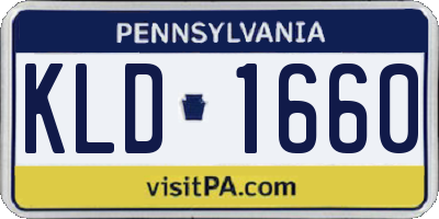 PA license plate KLD1660