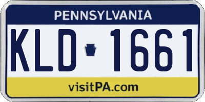 PA license plate KLD1661