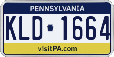 PA license plate KLD1664