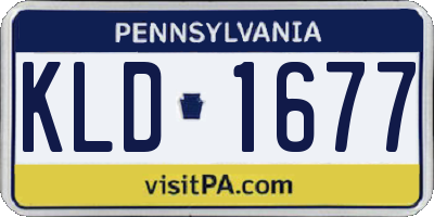 PA license plate KLD1677