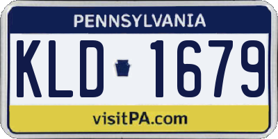 PA license plate KLD1679