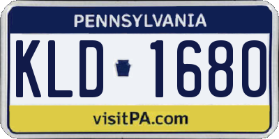 PA license plate KLD1680