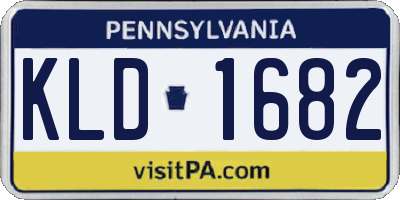 PA license plate KLD1682