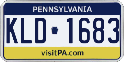 PA license plate KLD1683