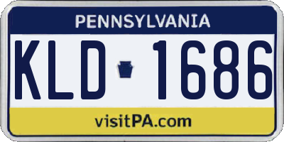 PA license plate KLD1686