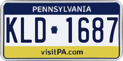 PA license plate KLD1687