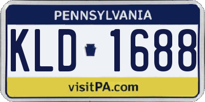 PA license plate KLD1688