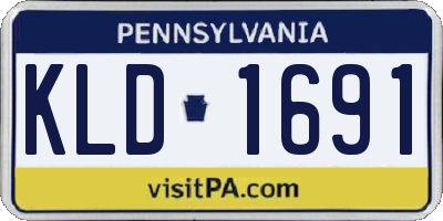 PA license plate KLD1691