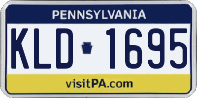 PA license plate KLD1695