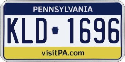 PA license plate KLD1696
