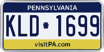 PA license plate KLD1699