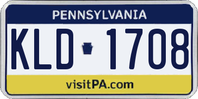PA license plate KLD1708