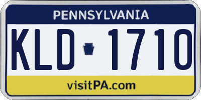 PA license plate KLD1710