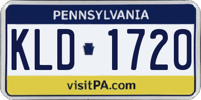 PA license plate KLD1720