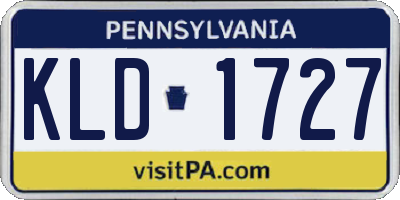 PA license plate KLD1727