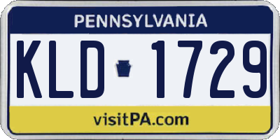 PA license plate KLD1729