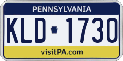 PA license plate KLD1730