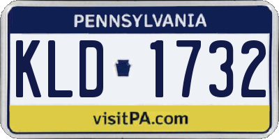 PA license plate KLD1732