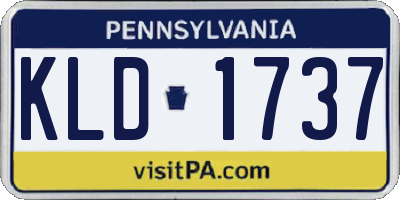 PA license plate KLD1737