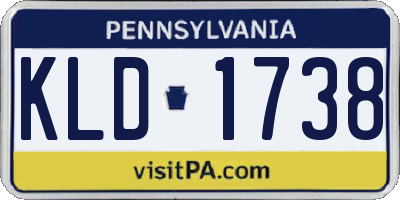 PA license plate KLD1738