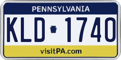 PA license plate KLD1740