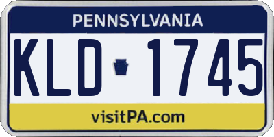 PA license plate KLD1745