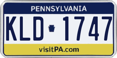 PA license plate KLD1747