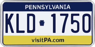 PA license plate KLD1750