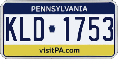 PA license plate KLD1753