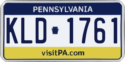 PA license plate KLD1761