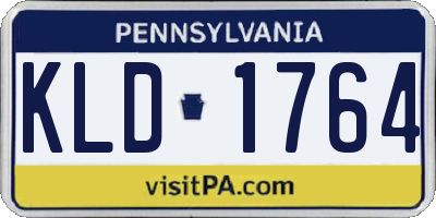 PA license plate KLD1764