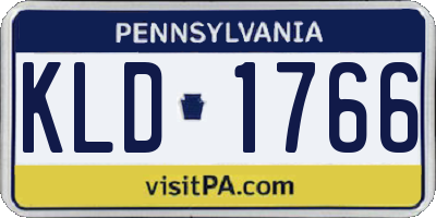 PA license plate KLD1766