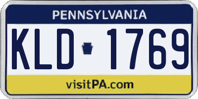 PA license plate KLD1769