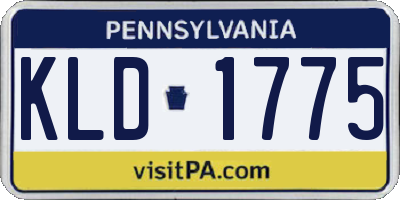 PA license plate KLD1775