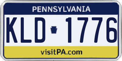 PA license plate KLD1776