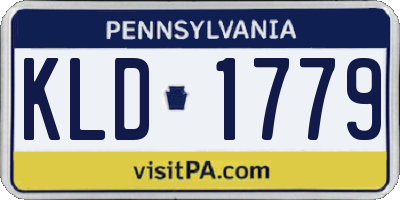 PA license plate KLD1779