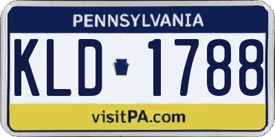 PA license plate KLD1788