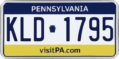 PA license plate KLD1795
