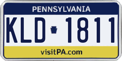 PA license plate KLD1811