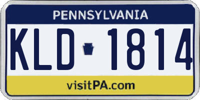 PA license plate KLD1814